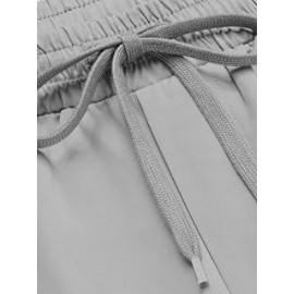 1pc Men'S Casual Cotton Drawstring Pants - Solid Color, Non-Stretch Fabric, Regular Fit, All-Season Straight Leg Cargo Trousers