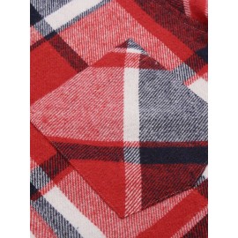 Mens Flannel Shirt Long Sleeve Plaid Jacket Casual Button Down Shirts Shacket