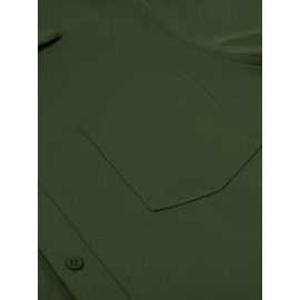 Men'S Long Sleeve Wrinkle Free Shirt Casual Button Down Shirt for Men Untucked Shirts with Pocket
