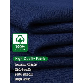 Men's Casual Cotton Long Sleeve T-Shirt - Crew Neck, Loose Fit, Spring & Fall Collection