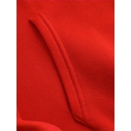 ME VS ME Print, Men's Casual and Cozy Hoodies, Trendy Long Sleeve Hooded Sweatshirt, Casual Versatile Top for Autumn Winter