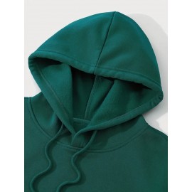 Men's Casual Hoodie, Spring/Autumn Fashion, Geometric Pattern, Knit Fabric, Regular Fit, Polyester, Stretchy, Crew Neck, 