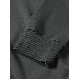 OTF printed hoodie, casual round neck pullover hoodie, long sleeves, suitable for spring and autumn, comfortable and fitted