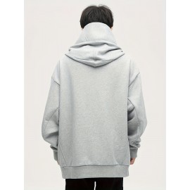 Men'S High Street Heavy Industry Plush American Style Hoodie Ninja Function Oversize Shoulder Pullover Novelty Hoodie Hoodie