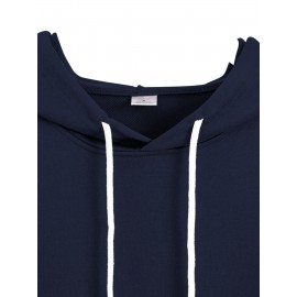 1pc Dr Pepper Print Men'S Casual Hoodie - Cozy Long Sleeve Pullover with Hood, Polyester Fabric, Regular Fit, Stretchy, for Autumn/Winter