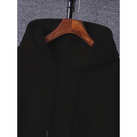 Men's Casual Hoodie with Unique Print Design - Soft Polyester, Machine Washable, Loose Fit Pullover with Kangaroo Pocket